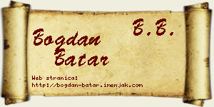 Bogdan Batar vizit kartica